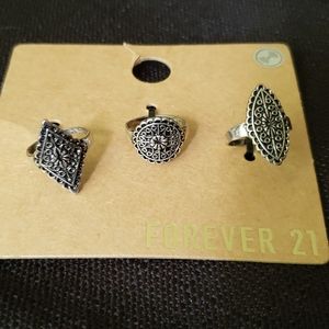 NWT Faux Silver Rings